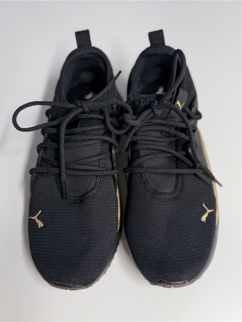 Puma Men’s Black Sneakers with Gold Logo